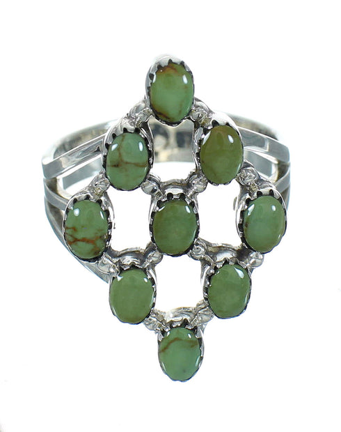 Silver And Turquoise Southwest Ring Size 7-1/2 YX86879
